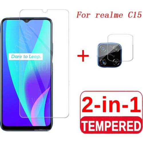 Realmi c15 Screen Camera Protector glasS on for Realme realmy 15c realm c 15 sheet film 6.5' for Oppo realmi c15 glass steklo