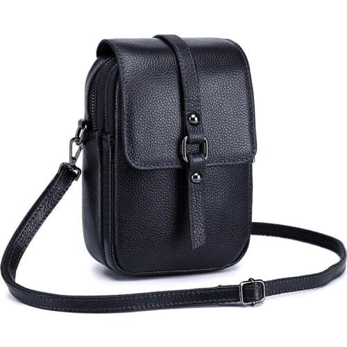 Woman Flap Bag Genuine Leather Shoulder Bags Women Small Leather Crossbody Bag Designer Women Phone Bag Lady Mini Messenger Bag