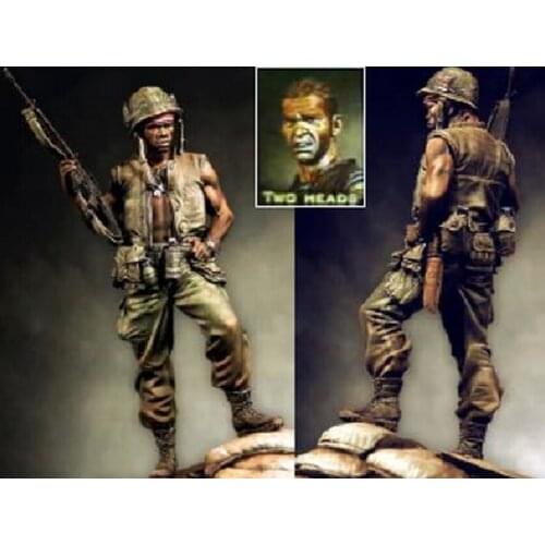 1:24 (90mm) Resin Figure Model Kit Unassambled Unpainted //16173 (2 heads)