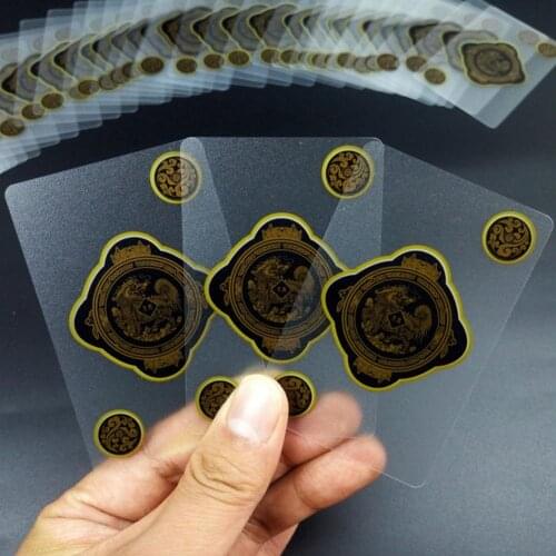 1 Set Portable PVC Waterproof Poker Playing Cards Clear Indoor Outdoor Game Tool