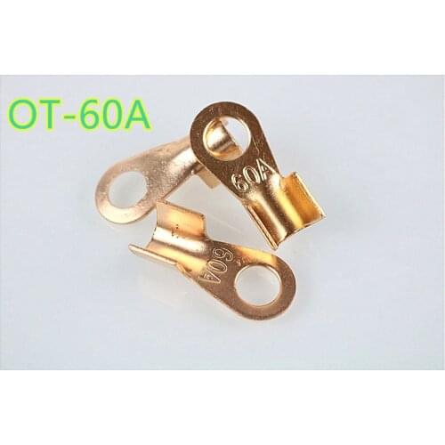Free Shipping 10pcs OT-60A 4-16 Dia Copper Circular Splice Terminal L5 Wire Naked Connector For 8mm Wire
