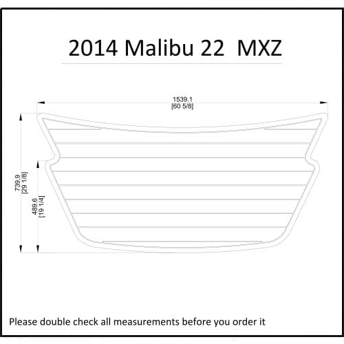 2014 Malibu 22 MXZ Swim Platform Pads Boat EVA Teak Decking 1/4" 6mm