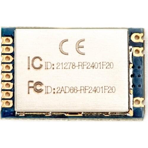 8pc RF2401F20+rubber antenna 2.4G FCC Approval 2.4G RF Wireless Transceiver nRF24L01 Module 100mW 500meters