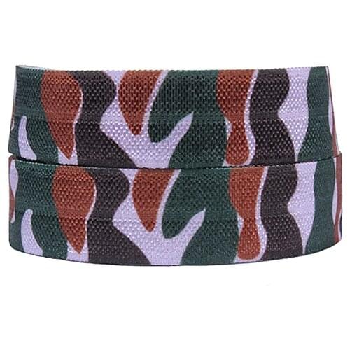 Free shipping 5/8" foe, wholesale price cool camo printed fold over elastic