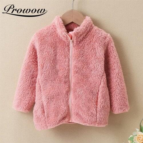 Prowow Winter Warm Baby Girl Clothes Double Fleece Baby Jacket Plush Kids Newborns Girls Outwear Party Coat Hoodies For Babies