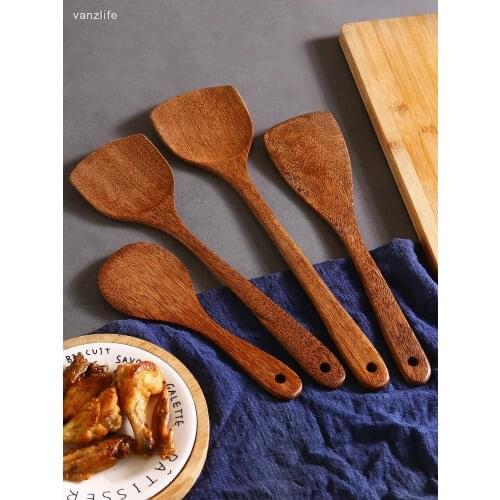 Door Frame Spatula Spoon Cooking Shovel Household Kitchen Non-stick Special Wooden Kitchenware Wooden Meal Spoon Slanting Shovel