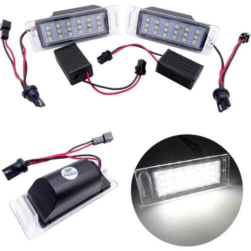 1 Set Car LED License Plate Lights 12V White Fit For Chevrolet Chevy Cruze Camaro SMD3528 LED Number Plate Lamp Canbus Bulb Kit