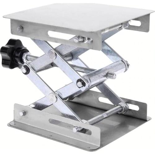Laboratory Lifting Platform Stand Rack Scissor Jack Bench Lifter Table Lab 100x100mm Stainless Steel For Scientific Experiment