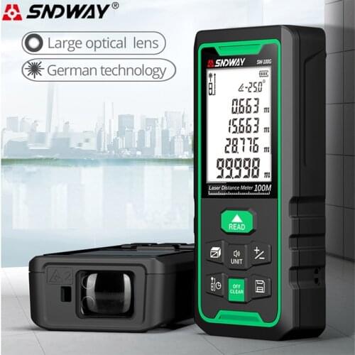 SNDWAY Green Laser Rangefinder Tape Measure Distance Height Meter Trena Electronic Tools for Indoor Outdoor Room Measuring Tools