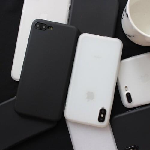 Matte Phone Case For iphone 6S 6 7 8 Plus SE 2020 11 12 Pro X Xr Xs Max Plastic Cases Black Clear White Ultra-thin Back Cover
