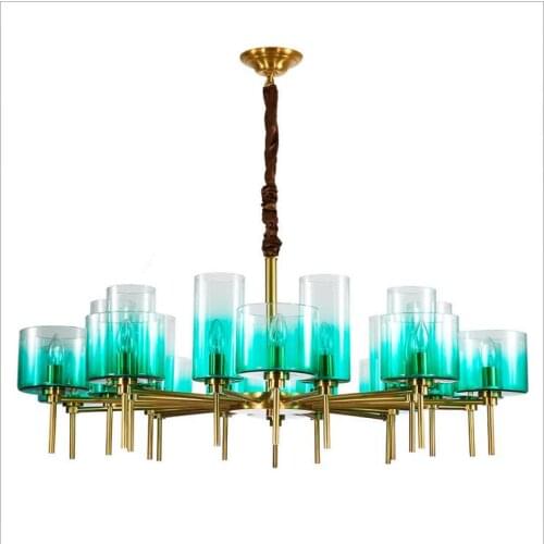 All copper post-modern light luxury chandelier simple art guest restaurant study designer villa model room project chandelier