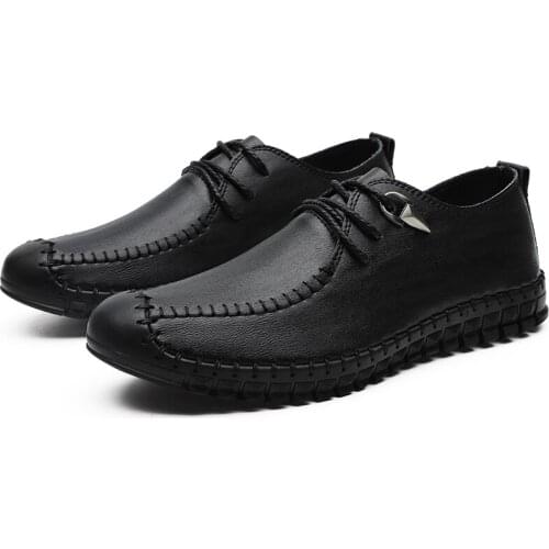Mens shoes large size mens leather shoes black casual shoes leather casual shoes mens moccas shoes Italian designer shoes
