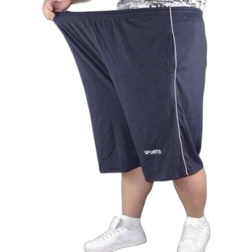 Men plus size shorts plus size 10XL 8XL 9XL waist 142cm summer large elastic sports casual loose large size 60 blue shorts