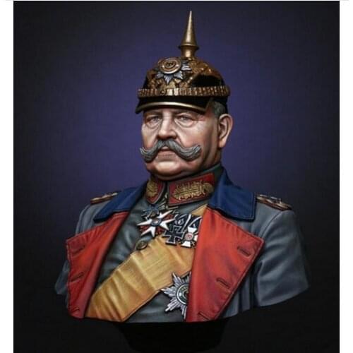 Resin Kits 1/10 Scale of the Uncolor field marshal Hindenburg Figure Resin Bust Model Kit Free Shipping