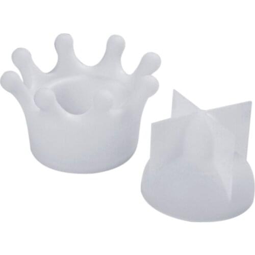 New DIY Storage Box Mold Crystal Epoxy Set Table Decoration Jewelry Three-dimensional Crown Molding Silicone Molds