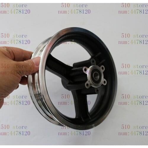 Newest original 10x2 /2.125 motorized sports car, gold ring, wheel hub, double disc brake, aluminum alloy front wheel rim wheel