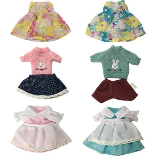 45cm/60cm Doll Clothes for Cats Rabbits Bears Plush Dolls Dress Skirt Sweater Accessories for BJD Dolls Clothes for Girl Gifts