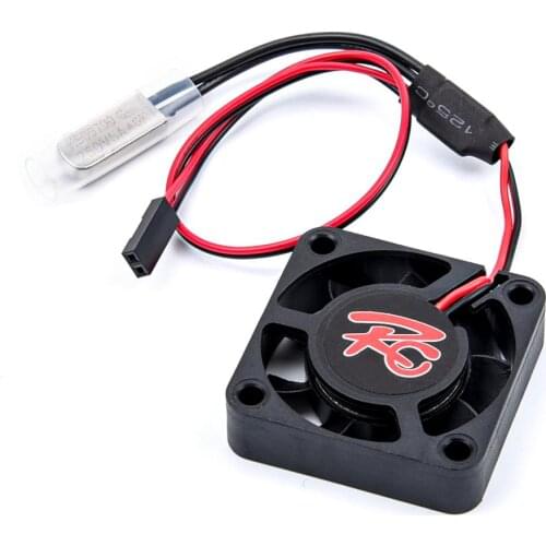 Cooling Fan with Thermal Sensor for CNC Aluminum Alloy RC Car Motor Clamp Heatsink 4268 4274 Motors 1/8 1/10 Buggy Cars