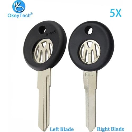 OkeyTech 5pcs Key Shell For VW Key Case Cover For VW Volkswagen MK2 MK3 Golf 8V 16V Jetta GLI Golf HU49 Blade White LED Light