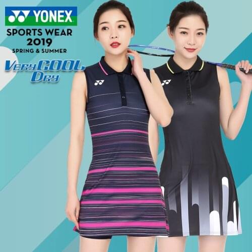Original Yonex Badminton cool quick dry Skirt Womens Dress Sports Wear Skirt Tennis Skirt Sleeveless Skirt For Women