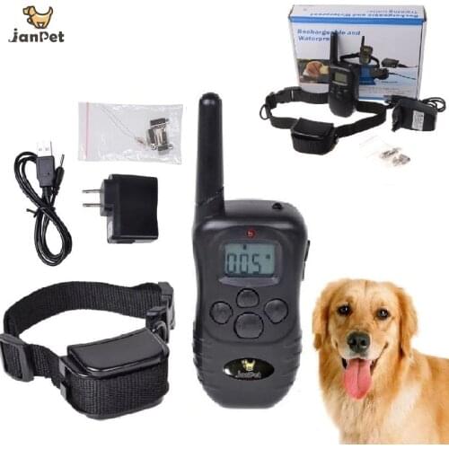 JANPET Rechargeable And Water-resistant 300 Meters Remote Electric Shock Anti-bark Pet Dog Training Collar With LCD Display