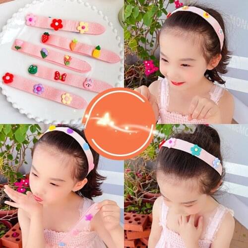 Baby girls broken hair finishing artifact 2021 children Velcro ground bang with hoop hair hairpin hair hoop headdress