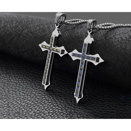 Titanium steel pendant stainless steel cross pendant fashion men and women all-match jewelry