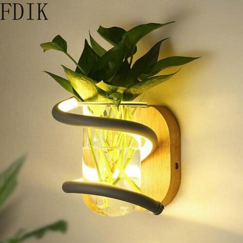 Modern Led Plant Wall Light Nordic Indoor Lighting for Living Room Bedroom Corridor Aisle Mirror Loft Decor Interior Luminaire