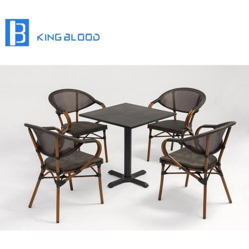 Factory price outdoor chairs and tables for coffee shop