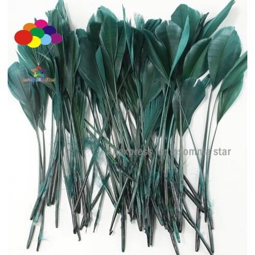 15-20cm Deep Green Coque Goose Tail Feathers Height 4-6 inch DIY Sewing Skirt accessories hair feathers