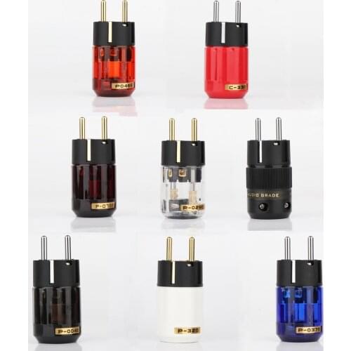 2pcs Oyaide P-079E/P-037E/ P-029E/ P-046E/ P-004E/P-330E/ Power Plug Female Rhodium Plated/ Gold plating Copper Connector