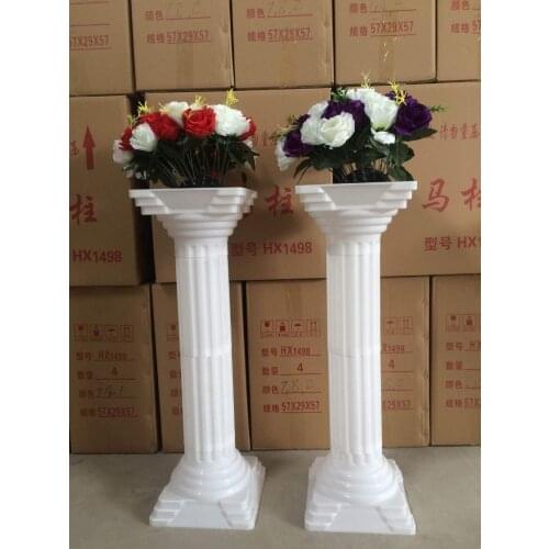 4pc/lot Fashion Wedding Props Decorative Roman Columns White Color Plastic Pillars Road Cited Party Event supplies