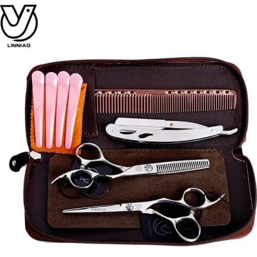 5.5 Inch Professional Hair Scissors Hairdressing Tool Barber Right Hand Scissors Hair Cutting Shears Thinning Scissors with bag