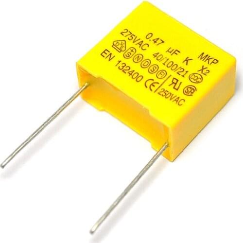 5PCS/LOT 275VAC capacitor X2 series X2 275V 0.47uF 470nF 474K 15mm Polypropylene film capacitor