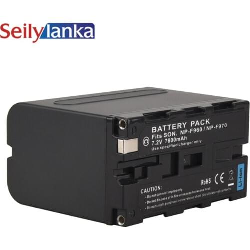 7800mAh for sony NP-F960 NPF960 NP-F970 NPF970 Digital camera battery Camcorder Fully-decoded photography light CCD-TR1