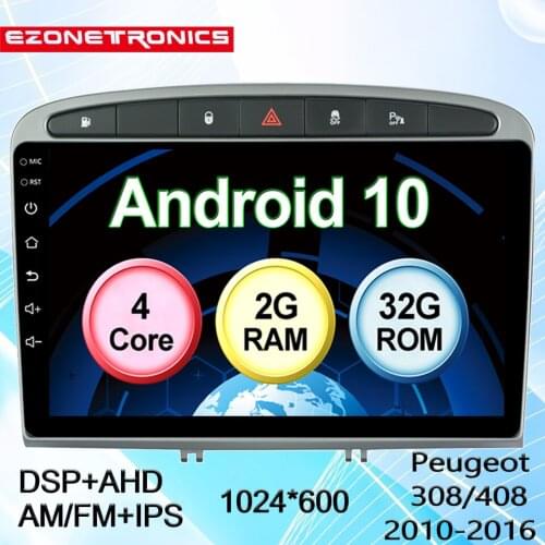 Android 10 Car Multimedia System 9 Inch RDS AM FM BT GPS Navigation Mirror Link Radio Player 2G+32G For Peugeot 308/408 10-16