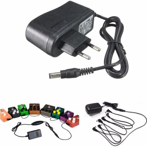 EU Plug AC 110-240V DC 9V 1A Electric Guitar Stompbox Power Supply Adapter For Guitar Effect Pedal Board