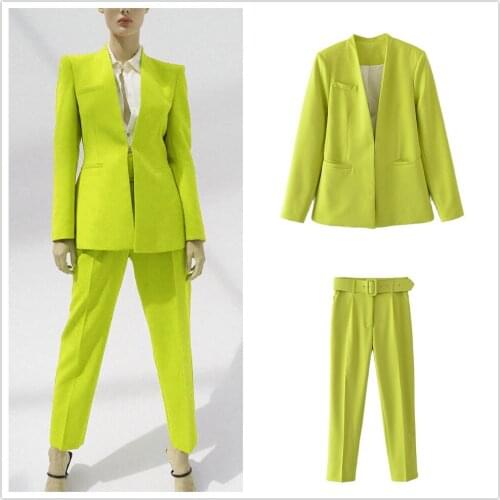 Женские брючные костюмы с пиджаком BLSQR China At AliExpress