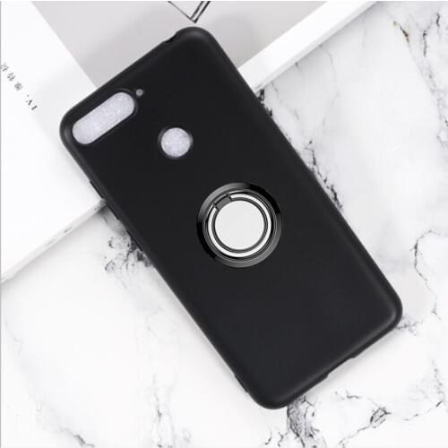 For Huawei Honor 7A 7C 10i 20i 20 8S 8A Prime Pro 20S X10 Max Back Ring Holder Bracket Phone Case Cover TPU Soft Silicone Cases