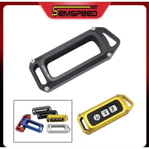 SEMSPEED Motorcycle Key Case Cover Shell Holder CNC Aluminum Accessories For Honda PCX 125 PCX 150 2018 2019 2020 With Logo PCX