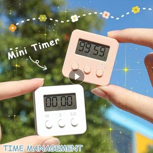 Digital Timer LCD Reminder Countdown Stopwatch Alarm Home Kitchen Learning Time Manager Cooking Alarm Clock Mini Cute Electronic