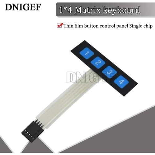 DNIGEF 1*4 Matrix Keyboard For Arduino Control Panel SCM Extended Keyboard 1 pcs 4 Key Matrix Membrane Switch