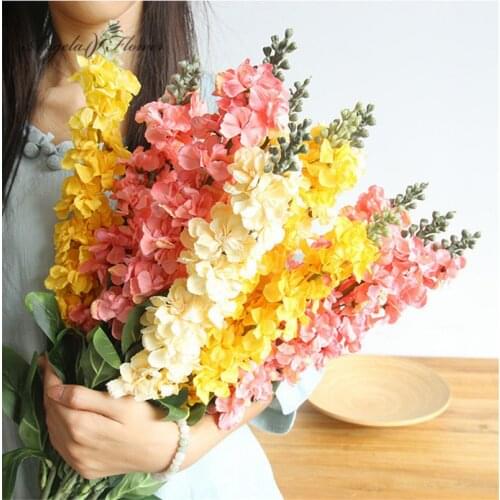 Artificial gladiolus delphinium grass silk small fresh violet flower Christmas hotel party home decor wedding flower bouquet 1pc