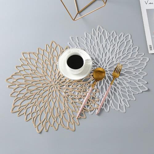 PVC Placemat Cup Pads Kitchen Dining Table Mats Steak Pad Anti-scalding Insulation Pads INS Nordic Hotel Restaurant Home Decor