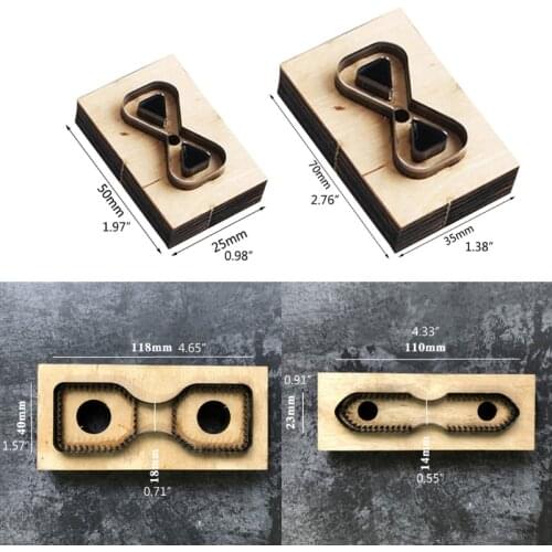 Leather Bag Chain Template Wooden Punching Die Cutting Mould Stencil Leather Mold Bag Straps Cutting Die Art Crafts Tool