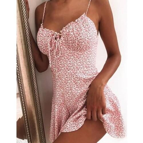 Summer Sexy Bodycon Dress Vintage Mini Dresses Floral Sundress White Clothes For Women 2021 Fashion Womans Clothing