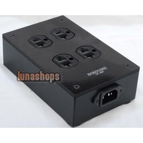 LN003234 Acrolink CF-204 Carbon fiber panels 4 Ports Power Socket Strip Rhodium Plated