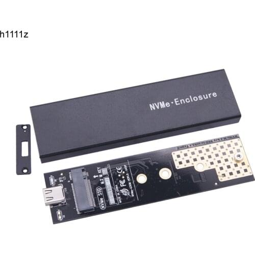 M.2 NVME Enclosure Aluminium TYPEC3.1 Mobile HDD Box Optibay HDD Case TYPE C3.1 RTL9210 M. 2 USB3.1 M.2 PCIE SSD U.2 PCI-E TYPEC