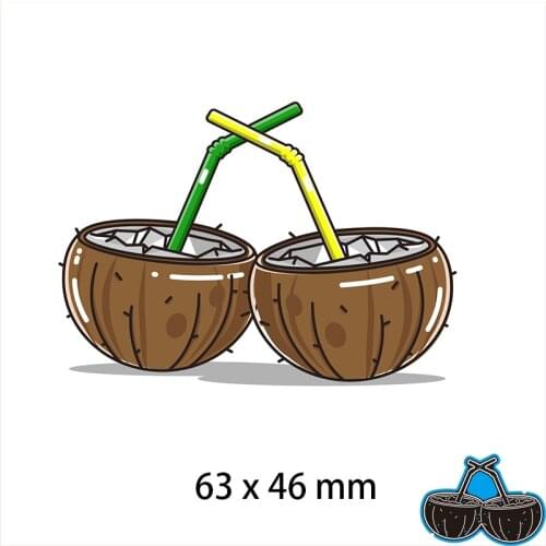 63*46 mm Coconut Milk Card Decor New Metal Cutting Dies Scrapbook Decoration Template Embossing DIY Paper Card Craft