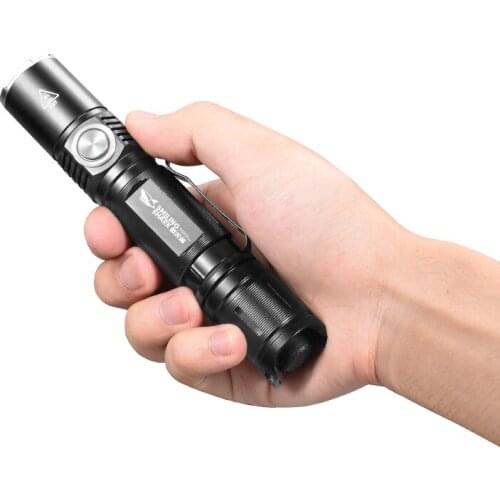 Bright Flashlight Outdoor Rechargeable Portable Waterproof Torch Camping Mini Black Self Defense Lanterna Home Lighting EB50SD